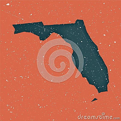 Florida vintage map. Vector Illustration