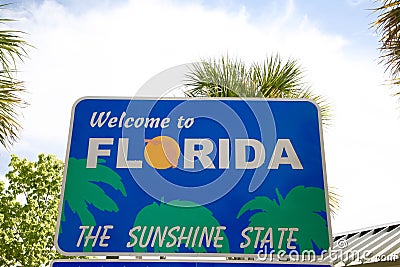 Florida Welcome Sign Stock Photo