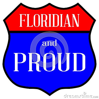 Floridian And Proud Vector Illustration