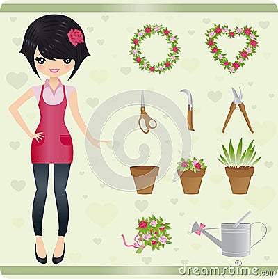 Florist Vector Illustration