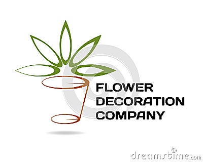 Florist / decor company logotype Stock Photo