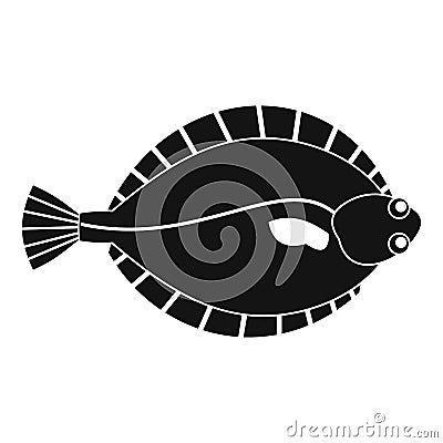 Flounder icon, simple style Vector Illustration