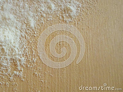 Flour on the Board Stock Photo