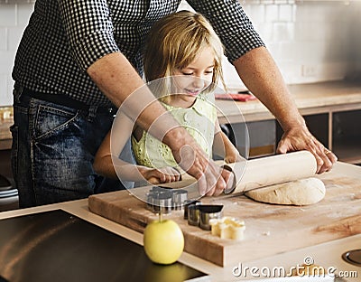 Flour Dessert Cookie Dough Cake Bakery Girl Concept Stock Photo