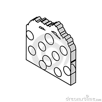 flour fortification isometric icon vector illustration Vector Illustration