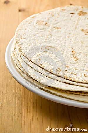 Flour tortillas Stock Photo