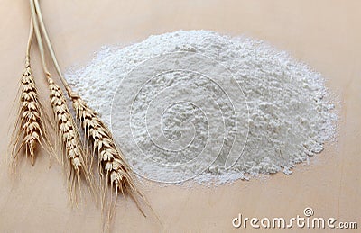 Flour and wheat Stock Photo