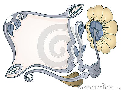 Flourish ornamental frame background isolated on Vector Illustration