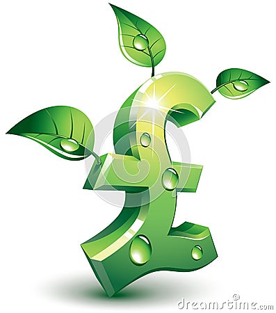 Flourishing pound Vector Illustration