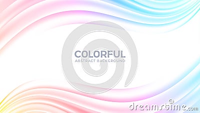 Flow abstract colorful background. Creative Modern Dynamic wave background. Trendy gradient shape vector background. Eps10 vector Vector Illustration