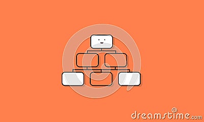 Flow Chart Structure Plan Strategy Icon Vector Concept Vector Illustration