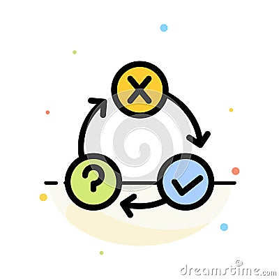 Daily, Flow, Issues, Organization, Realization Abstract Flat Color Icon Template Vector Illustration