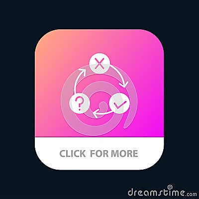 Daily, Flow, Issues, Organization, Realization Mobile App Button. Android and IOS Glyph Version Vector Illustration