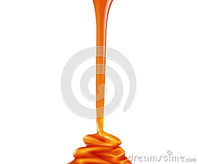 Flow tasty caramel Vector Illustration