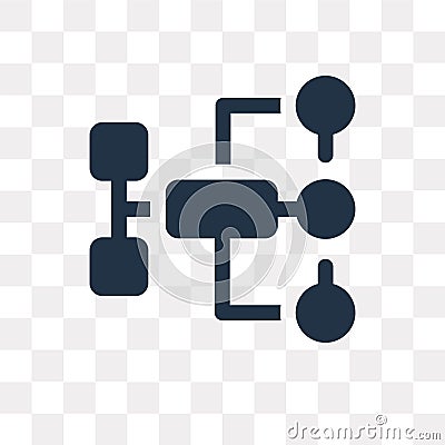 Flow vector icon isolated on transparent background, Flow trans Vector Illustration