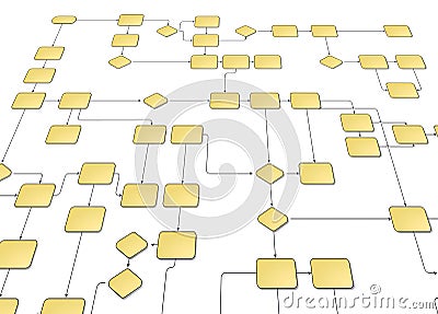 Flowchart background Stock Photo