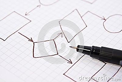 Flowchart diagram Stock Photo