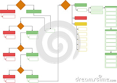 Flowchart diagram. Teamwork, business workflow layout. Workflow flow charts, business structural infographics flowing diagram Vector Illustration