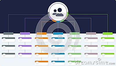 Flowchart diagram. Teamwork, business workflow layout.Workflow flow charts, business structural infographics Vector Illustration