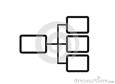 Flowchart icon. structure flowchart template. infographic design element Vector Illustration