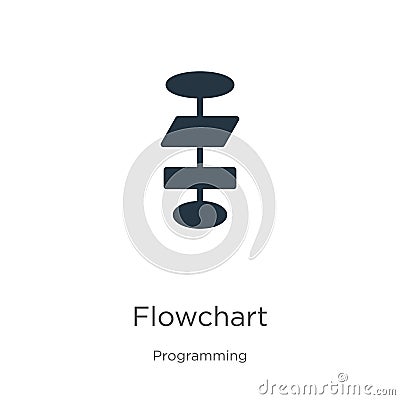 Flowchart icon vector. Trendy flat flowchart icon from programming collection isolated on white background. Vector illustration Vector Illustration