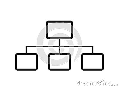 Flowchart icon. vertical hierarchy flowchart template. infographic design element Vector Illustration