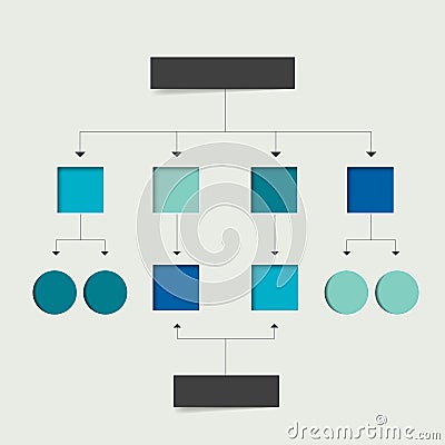 Flowchart scheme. Infographics chart element. Vector Illustration