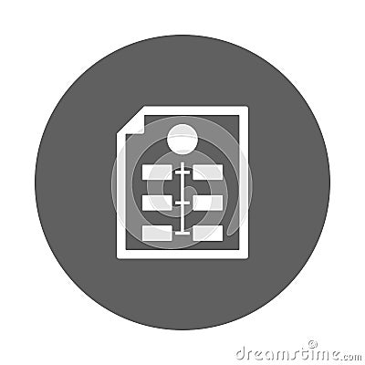 Flowchart, workflow, analytics icon. Gray vector graphics Vector Illustration