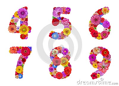 Flower alphabet Stock Photo