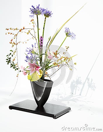 Flower Arrangement, Ikebana Stock Photo