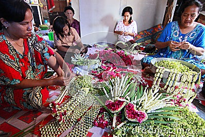 Flower arrangement typical Banjarmasin, indonesia Editorial Stock Photo