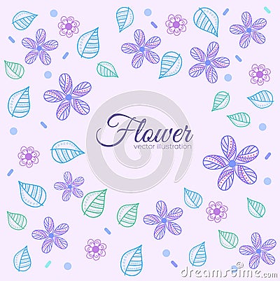 Flower background concept. illustration Vector Illustration