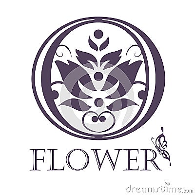 Flower Background Template. Lotus symbol. Logo Vector Illustration