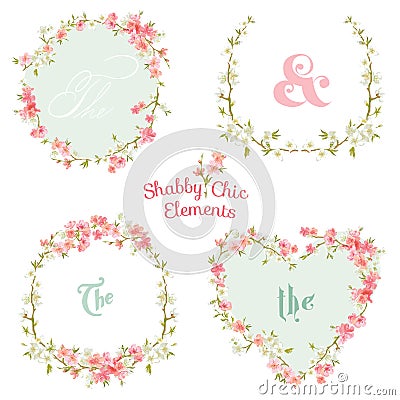 Flower Banners and Tags Vector Illustration