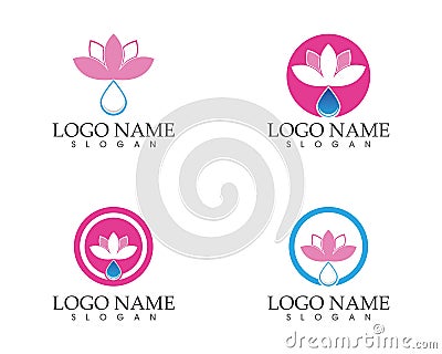 Flower beauty spa logo vector Vector Illustration