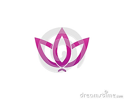 Flower beuty spa logo template Vector Illustration