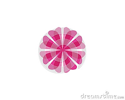 Flower beuty spa logo template Vector Illustration