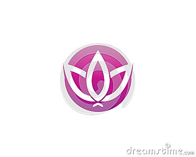 Flower beuty spa logo template Vector Illustration