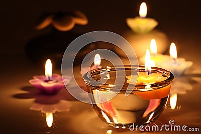 Flower candles Stock Photo