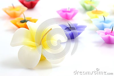 Flower candles Stock Photo