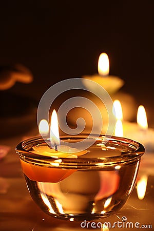 Flower candles Stock Photo