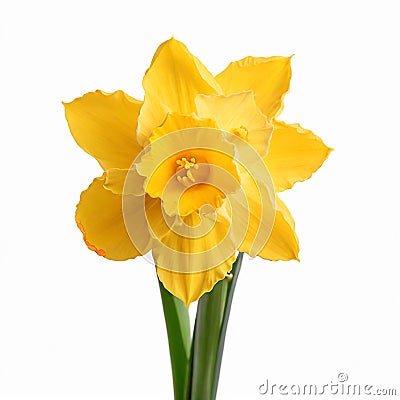 Flower daffodil on white background Stock Photo