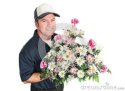 Flower Delivery for Mothers Day Stock Photo