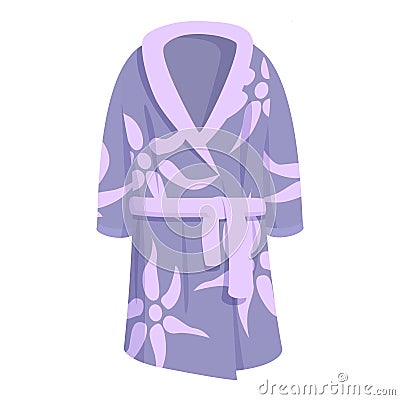 Flower design dressing gown icon cartoon vector. Lady white Vector Illustration