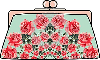 Flower elegant women clutch Stock Photo