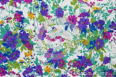 Flower fabric colour background detail Stock Photo