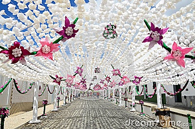 Flower Festival (festas do povo, Campo Maior 2015, Portugal) Editorial Stock Photo