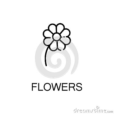 Flower flat icon Vector Illustration