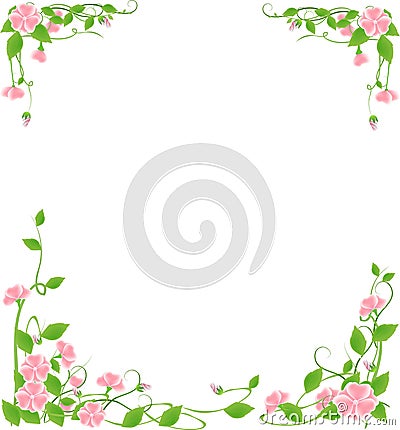 Flower frame Cartoon Illustration