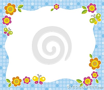 Flower frame Vector Illustration